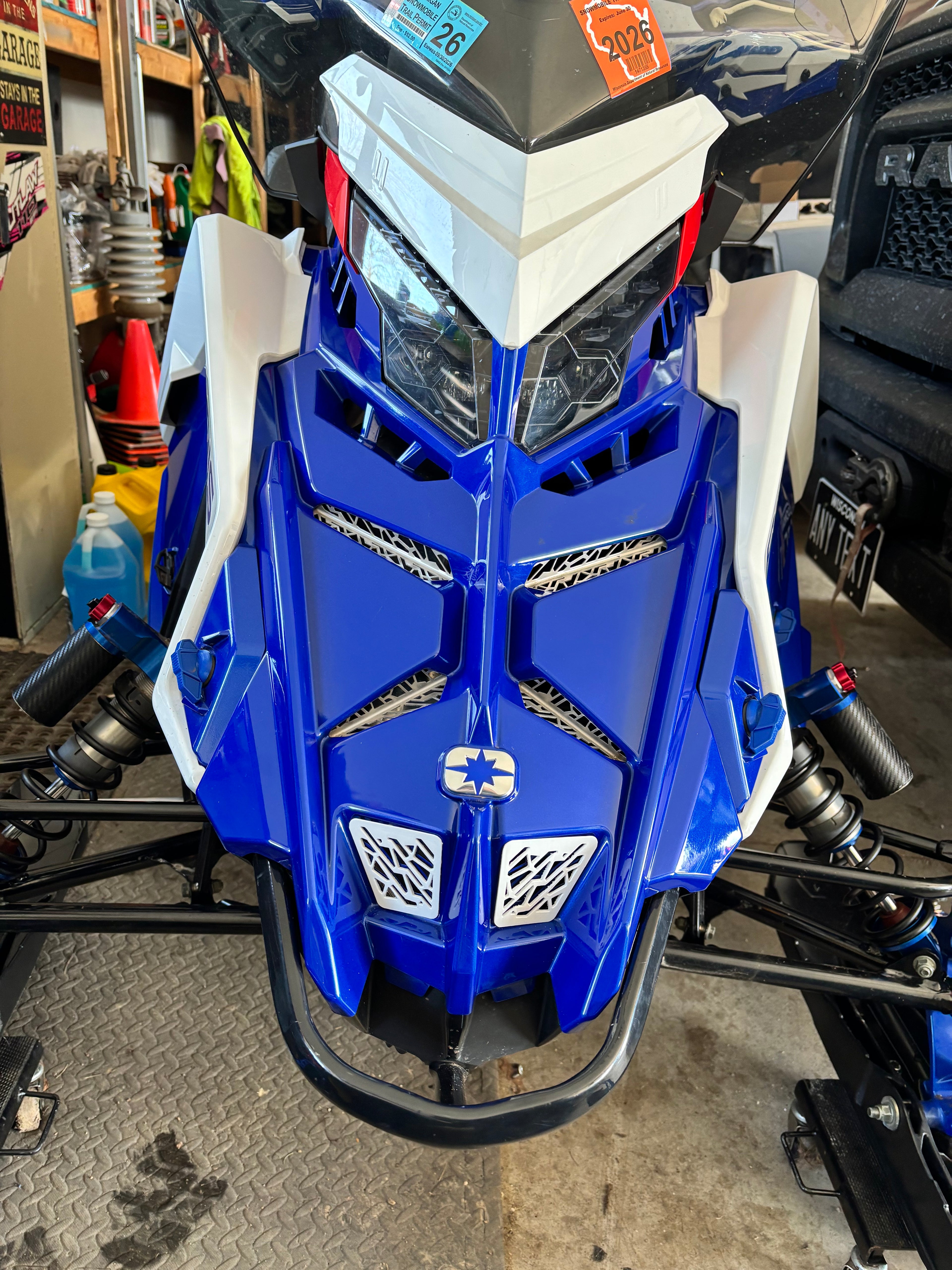 Polaris Matryx Snowmobile Lower Hood Vent / Grill Inserts (Right and Left) Custom Colors