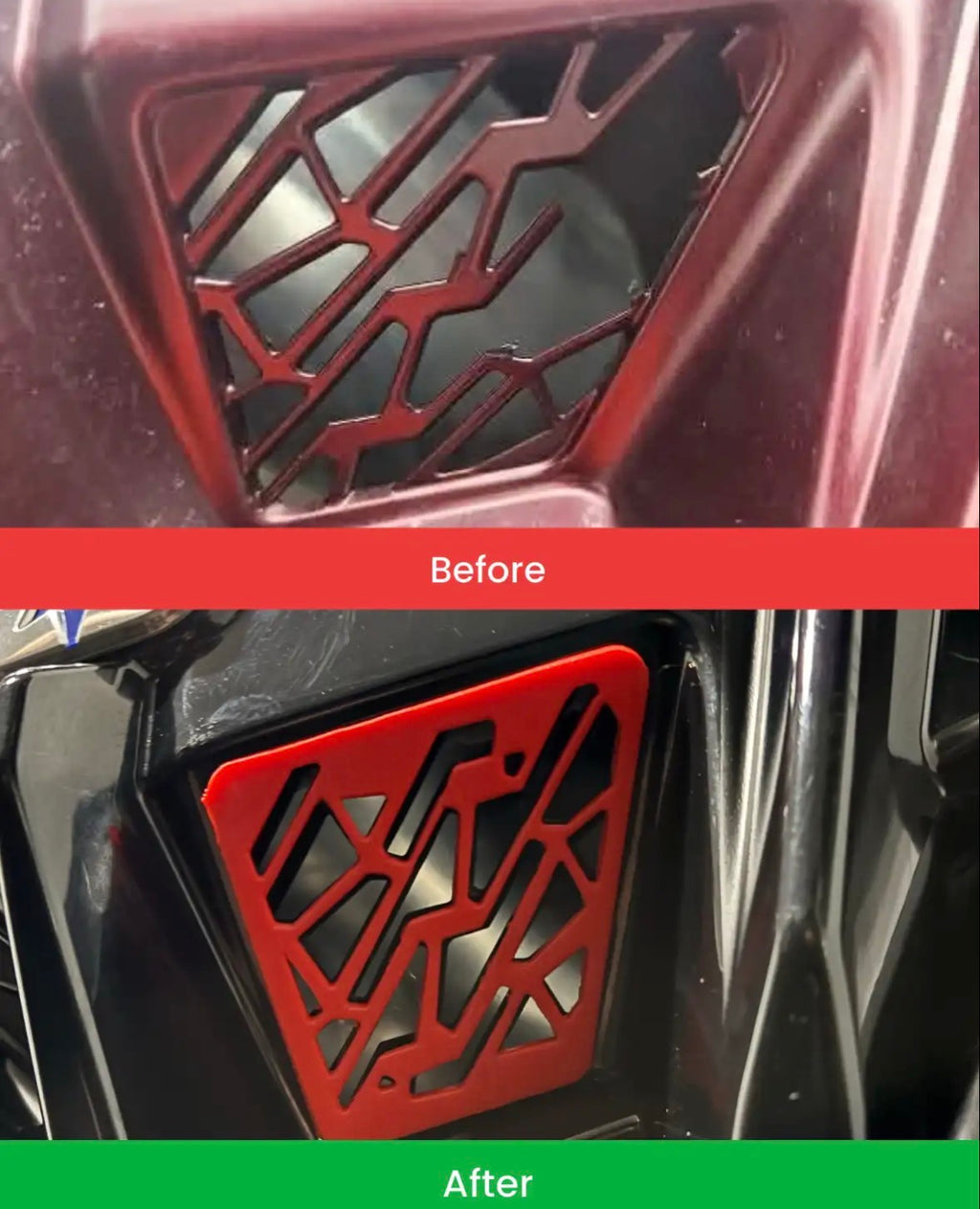 Polaris Matryx Snowmobile Lower Hood Vent / Grill Inserts (Right and Left) Custom Colors